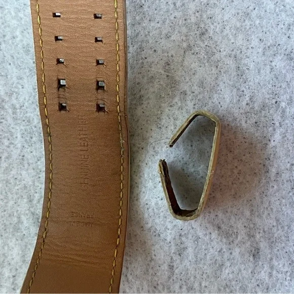 LOUIS VUITTON Cream Ivory Vernis Patent Leather WATCH BAND NO Metal Buckle - Picture 12 of 14